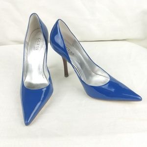 Guess by Marciano blue patent leather heels 9M